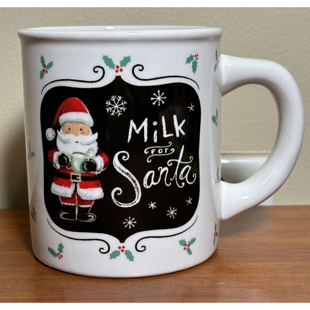 Ganz Milk for Santa Ceramic Christmas Coffee Tea Mug Cup New